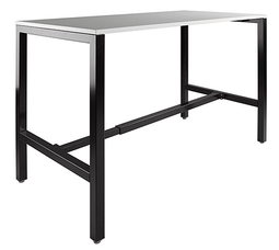 Domino Basic statafel, 200 x 100 cm., vaste hoogte 110 cm., uitgevoerd met versterkt H-onderstel met