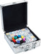 Domino dubbel 12 Mexican train, 91 stenen aluminium case