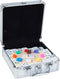 Domino dubbel 12 Mexican train, 91 stenen aluminium case