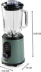 DOMO DO734BL Blender - 'Blend & Balance' - Glazen Kan - 1,5L - Drinkbeker 600ml - 800 W - Smoothie Maker - Groen