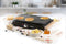 DOMO DO8716W Wok party set - 6 personen - Ook voor pannenkoeken - 1000 W - Houten details