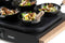 DOMO DO8716W Wok party set - 6 personen - Ook voor pannenkoeken - 1000 W - Houten details