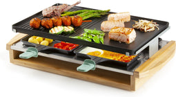 DOMO DO9246G Gourmetset Bamboo - 8 pannen + 4XL diepe pannen - Zwart