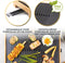 DOMO DO9271G Plancha Grill Bamboo Style - Grillplaat - Tafelgrill - Gourmet bakplaat voor op tafel - 8 personen - PFAS Vrij - 1800W - Bamboe
