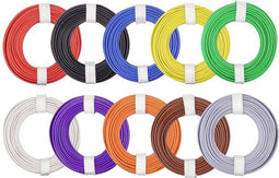 Donau Elektronik 150-MIX Draad 1 x 0.50 mm² Bont, 10-kleurig 1 set(s)