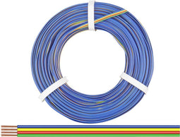 Donau Elektronik 418-50 Draad 4 x 0.14 mm² Groen, Rood, Geel, Blauw 50 m