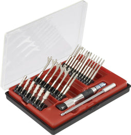 Donau Elektronik 815028 Bitset 27-delig Plat, Kruiskop Phillips, T-profiel, Dop (zeskant)