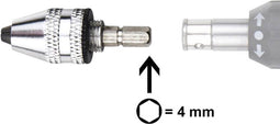 Donau Elektronik MBS01 Snelspanboorhouder met 4mm-zeskantbit 0,3 - 3,2 mm