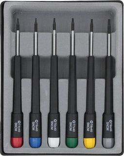 Donau Elektronik Schroevendraaierset Elektronica en fijnmechanica 6-delig Binnen-zesrond (TX)