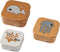 Done by Deer Friends SET drinkbeker met rietje + 3 snackdoosjes - Mustard/Grey