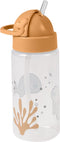 Done by Deer Friends SET drinkbeker met rietje + 3 snackdoosjes - Mustard/Grey