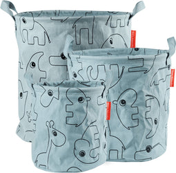 Done by Deer Opbergmand - Set van 3 - Contour - Blue