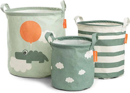 Done by Deer Opbergmand - Set van 3 - Happy Clouds - Green