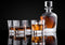 Donella Whiskey Set handgeblazen - 1 Whiskey Decanteer Karaf met 4 Whiskeyglazen - Loodvrij Kristal glas - VDN