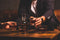 Donella Whiskey Set handgeblazen - 1 Whiskey Decanteer Karaf met 4 Whiskeyglazen - Loodvrij Kristal glas - VDN