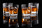 Donella Whiskey Set handgeblazen - 1 Whiskey Decanteer Karaf met 4 Whiskeyglazen - Loodvrij Kristal glas - VDN