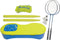 Donic Schildkröt Badmintonset 5-delig Blauw/geel