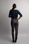 Donkerblauwe pantalon met bloemen