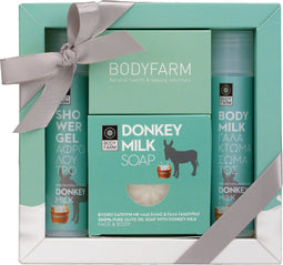 Donkey Milk - Mini cadeauset - Douchegel - Bodylotion - zeep - Biologisch - Parabenen vrij - Ezelinnenmelk