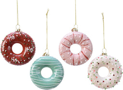 Donut glas l2.5b8h8.5 cm multi a4 kerst
