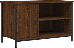 vidaXL - Tv-meubel - 80x40x50 - cm - bewerkt - hout - bruin - eikenkleur