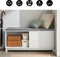 SoBuy FSR86-W - Opbergbank - Gestoffeerd kussen - Wit 114x40x53 cm