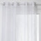 Doorschijnend gordijn Devo bladpatroon - 140 x 240 cm - Wit