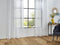 Doorschijnend gordijn Devo bladpatroon - 140 x 240 cm - Wit