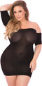 Doorschijnend offshoulder jurkje - XL/3XL