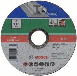 DOORSL.SCHIJF METAAL, 115 X1,6 RECHT