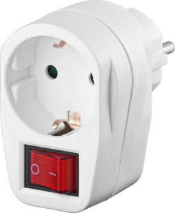 Doorvoerstekker met 2-polige schakelaar - 1 contact