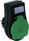 Doorvoerstekker met schakelaar - IP44 - aa/uit knop - max. 3680 Watt