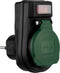 Doorvoerstekker met schakelaar - IP44 - aa/uit knop - max. 3680 Watt