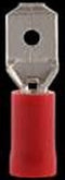 Doos a 100 schuif stekker plat man 6.3 rood