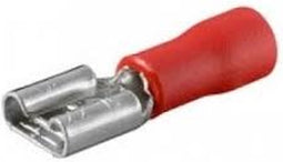 Doos a 100 schuif stekker plat vrouw rood