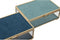Doos-Juwelenkistje DKD Home Decor 15 x 10 x 6 cm Kristal Turkoois Hemelsblauw Ijzer (2 Stuks)