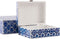 Doos-Juwelenkistje DKD Home Decor Blauw Marineblauw Hout 24 x 20 x 8 cm (2 Stuks)