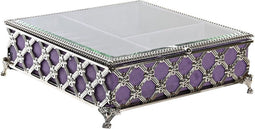 Doos-Juwelenkistje DKD Home Decor Kristal Metaal (22 x 22 x 7 cm)