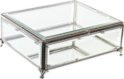 Doos-Juwelenkistje DKD Home Decor Kristal Metaal (25 x 21 x 10 cm)