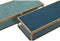 Doos-Juwelenkistje DKD Home Decor Kristal Metaal Turkoois Hemelsblauw 25 x 10 x 5 cm (2 Stuks)