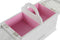 Doos-Juwelenkistje DKD Home Decor Kristal Wit Licht Roze Hout MDF (30 x 17 x 24 cm)