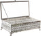 Doos-Juwelenkistje DKD Home Decor Kristal Ziverachtig Metaal (25,5 x 12,5 x 7,5 cm)