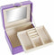 Doos-Juwelenkistje DKD Home Decor Lila PU Hout MDF (23 x 17 x 10 cm)