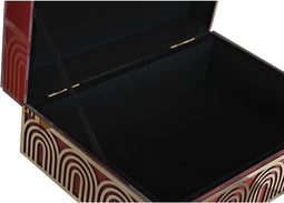 Doos-Juwelenkistje DKD Home Decor Metaal (2 Stuks) (25 x 18 x 10 cm)