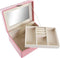 Doos-Juwelenkistje DKD Home Decor Roze PU Hout MDF (17 x 13 x 8,5 cm)