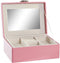 Doos-Juwelenkistje DKD Home Decor Roze PU Hout MDF (23 x 17 x 10 cm)