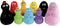 Doos met 9 Barbapapa knuffels +/- 15 cm - JEMINI - Inclusief Barbapapa, Barbamama en hun zeven kinderen.