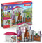 Doos met Hannoveraanse merrie en Australische herder, paardenbeeldje en accessoires, SCHLEICH 72218 Horse Club, 5 jaar