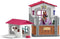 Doos met Hannoveraanse merrie en Australische herder, paardenbeeldje en accessoires, SCHLEICH 72218 Horse Club, 5 jaar