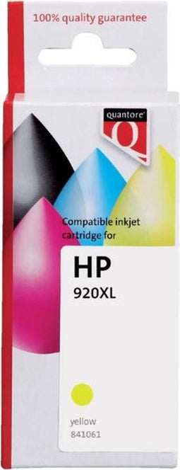 Inktcartridge quantore hp 920xl cd974cn hc geel | 1 stuk